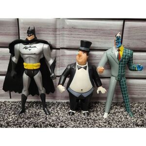 Batman, Two Face, and Penguin Action figures #A90